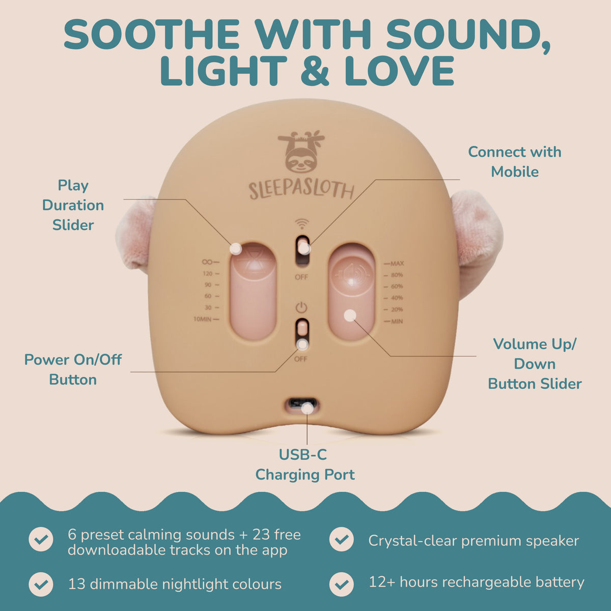 SleepaSloth Baby Sound Machine